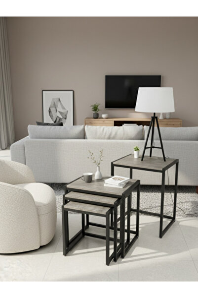 BEC24 Nesting Service Table Set - 4 Pieces - Modern and Space-Saving