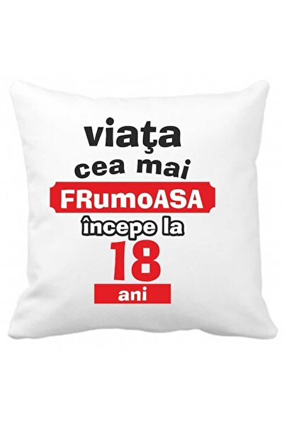 CRD PRINT Pernă personalizată cu textul „Cel mai frumos lucru din viață încep...