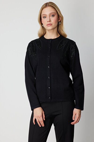 On Fashion Stone Patterned Knitwear Cardigan-60908