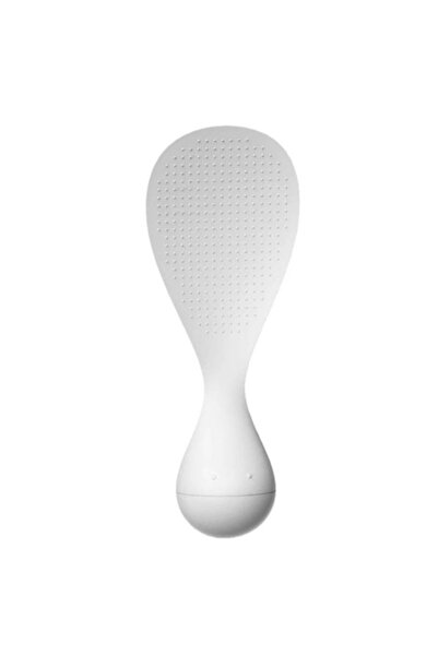 DAMUR Heat-Resistant Rice Spoon with Non-Slip Base, White, Ideal for Preparat...