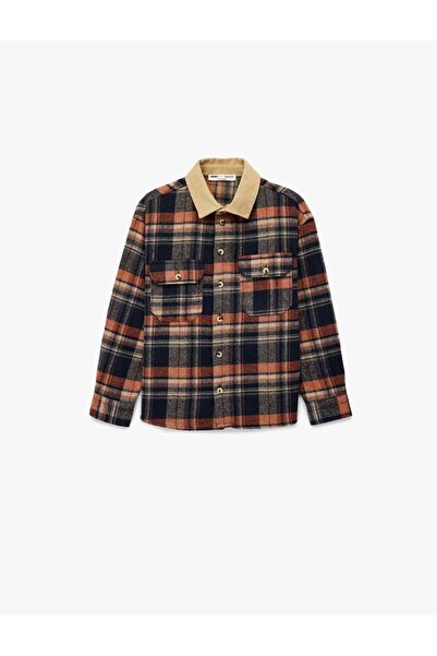 Koton Boy's Long Sleeve Plaid Lumberjack Shirt with Pocket Detail (Aw 25)