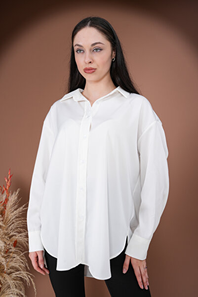 Elony Fashion Kadın Saten Gömlek
