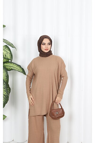 NİSUM MODA Hair Braided Knitwear Set