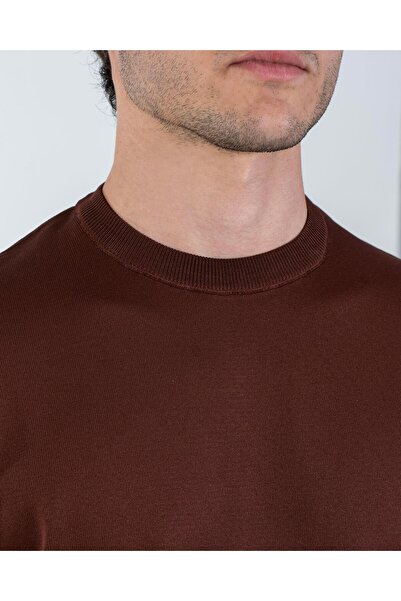 TerziAdemAltun Italian Style S Slim Fit Crew Neck Knitwear Sweater Tile T14500