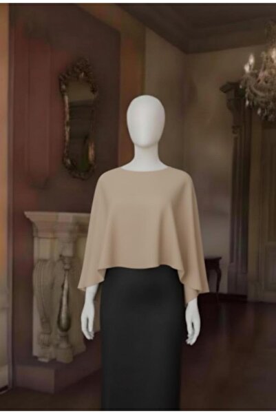 MERİT FASHION Şifon Abiye Pelerin Kısa