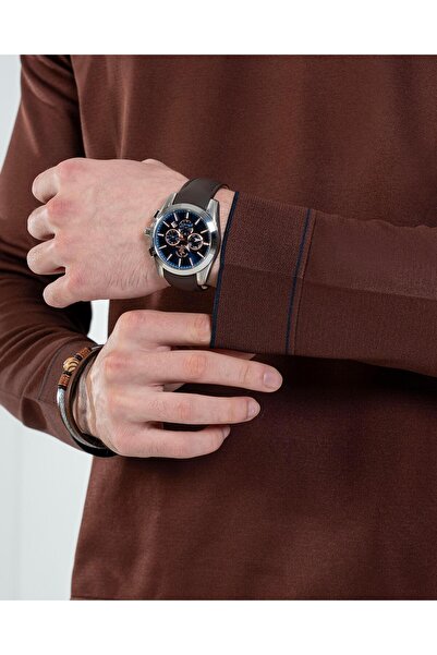 TerziAdemAltun Italian Style S Slim Fit Crew Neck Knitwear Sweater Tile T14507