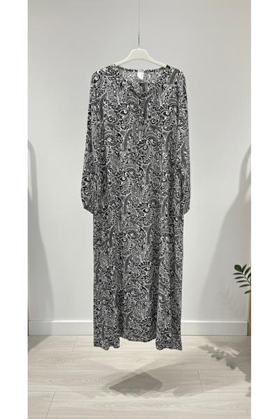 fariza tekstil Φόρεμα χαλαρής εφαρμογής με λαιμόκοψη U από βισκόζη, κατάλληλο...