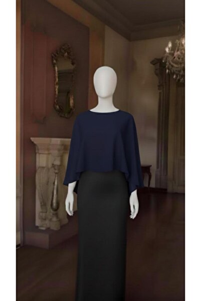 MERİT FASHION Şifon Abiye Pelerin Kısa