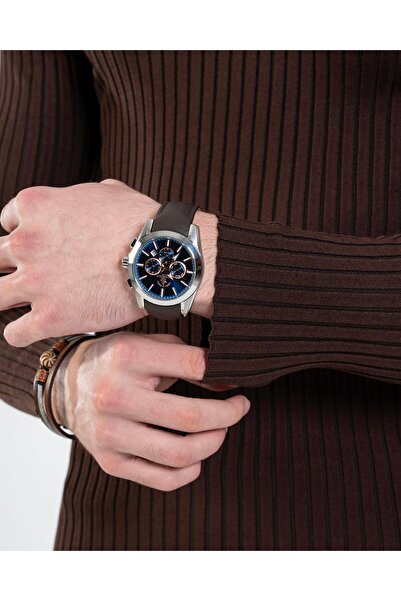 TerziAdemAltun Italian Style S Slim Fit F Corded Fabric High-Necked Knitwear Male Sweater Tile T10616