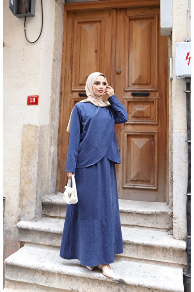 NİSUM MODA Φόρεμα από μεταξωτό σουέτ με πλισέ στον ώμο