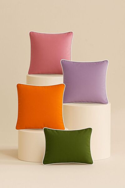 Ases Design Orange Throw Pillow Cover 45X45 – Decorative Modern Throw Pillow