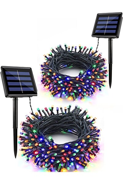 Generic 10m Solar String Lights with 100 Waterproof LED Bulbs for Garden (Set of 2)