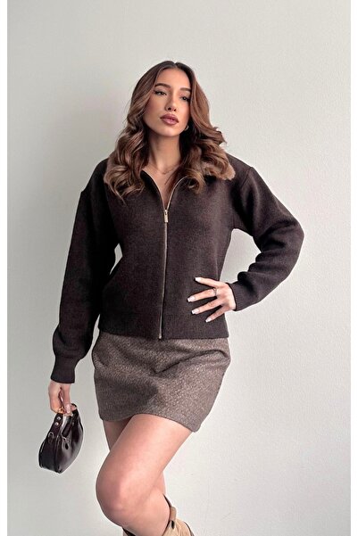 fujya Collared Plush Collar Knitwear Cardigan