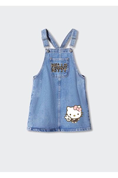Bloom BBK2611-379-1 Hello Kity Denim Kız Çocuk Elbise