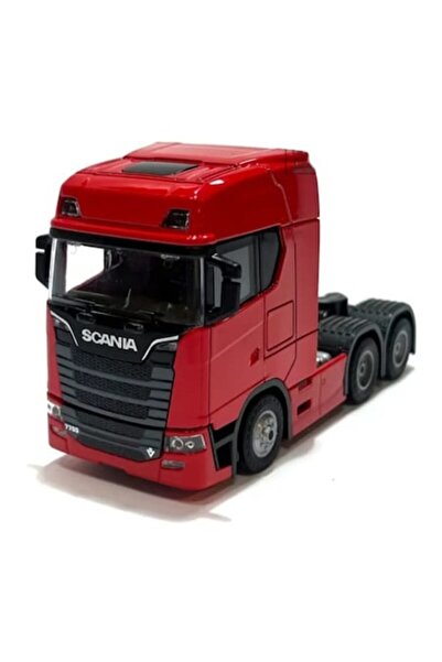 Lulu Camion Scania T770S metalic, scară 1:32, cabină basculantă, lumini și sunete, roșu, 13 cm