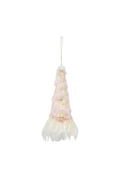 SHOPIENS Christmas decoration, elf type, white and gold, 7.5 x 19 cm