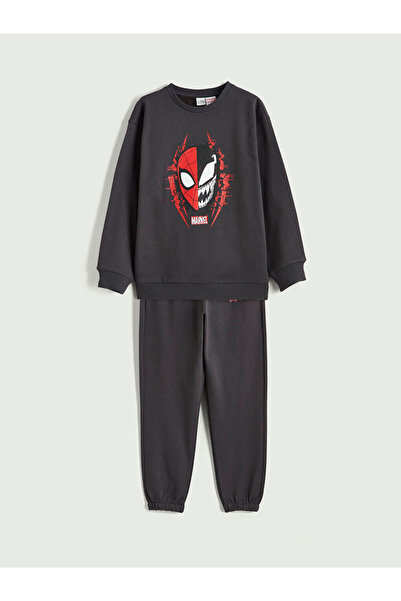 LC Waikiki Rmz Gi̇yi̇m Farki̇yla Spider-Man Printed Boys' Tracksuit Set
