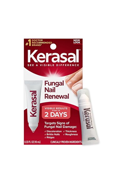 Kerasal علاج فطريات الأظافر بقوة إضافية | إصلاح الأظافر التالفة، 0.33 أونصة سائلة