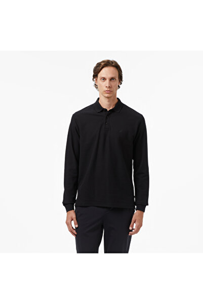 Nautica Erkek Siyah Classic Fit Uzun Kollu Polo Yaka T-Shirt