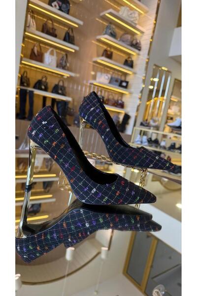 DUYGUSHOESBAG Imported chan model fabric stiletto