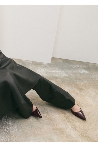 MANGO Woman Topuklu rugan ayakkabı