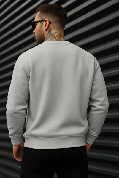 EydaMoon Men's Winter Cotton California Los Angeles Printed Regular Crew Neck Sweatshirt