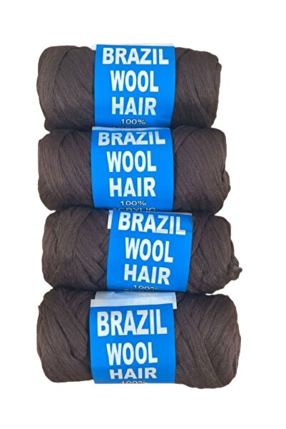 The comprehensive house مجموعة من 4 خيوط شعر صوف برازيلية للتضفير (على الطريقة السنغالية)