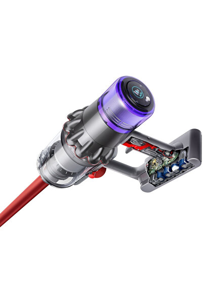 DYSON Vertical vacuum cleaner V15 Origin, 660 W, 0.54L, Autonomy 60 min, Nickel/Red