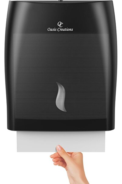 Oasis Creations موزع مناشف ورقية يُثبّت على الحائط بدون لمس، يتسع لـ 500 مندي...