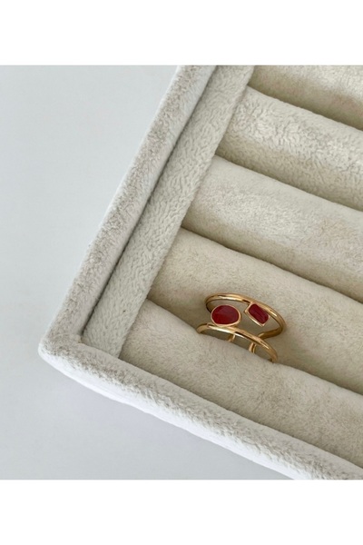 Panelya خاتم نسائي من الفولاذ المقاوم للصدأ بتصميم هندسي قابل للتعديل