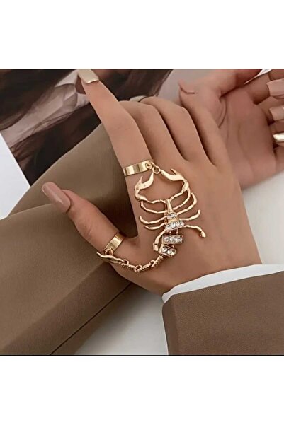 donna e milano خاتم دونا ذو اللون الذهبي المستوحى من موسيقى البانك ذو الفتحة ...