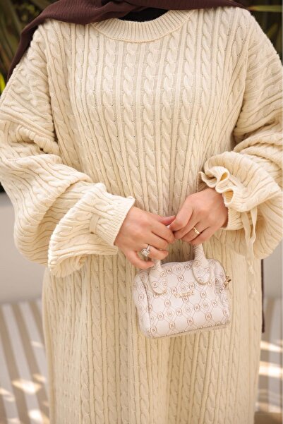 AGD COLLECTİON Extra Oversize Dress with Braided Hair