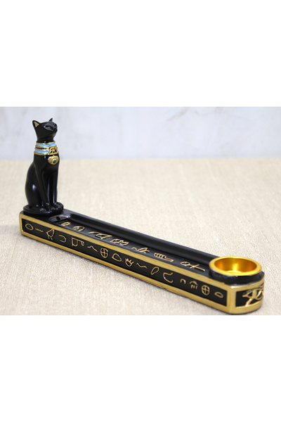 Arabamakss Polyester Egyptian Cat Incense Burner