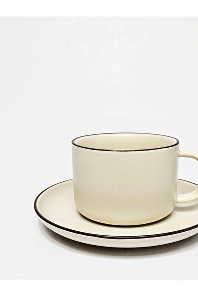Casalina 2-piece set Cup with saucer, ceramic 200 ml, latte