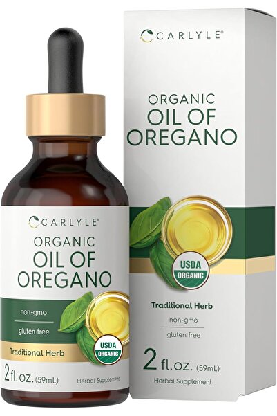 Carlyle Organic Oil of Oregano Liquid Drops, 2 fl oz - Vegan, Non-GMO, Gluten Free