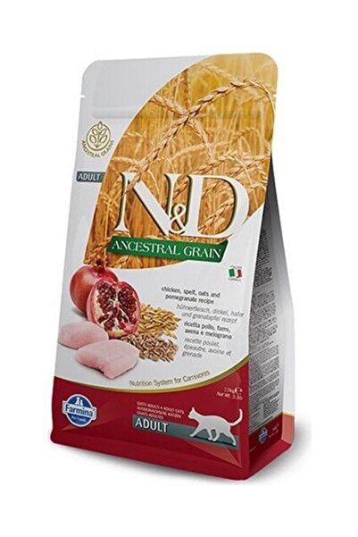 N&D Düşük Tahıllı Tavuk ve Narlı Yetişkin Kedi Maması 1.5 kg