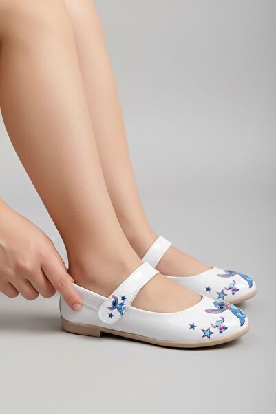 Görkem bebe ayakkabı ve tekstil Girl's Stich Themed Ballerina Shoes