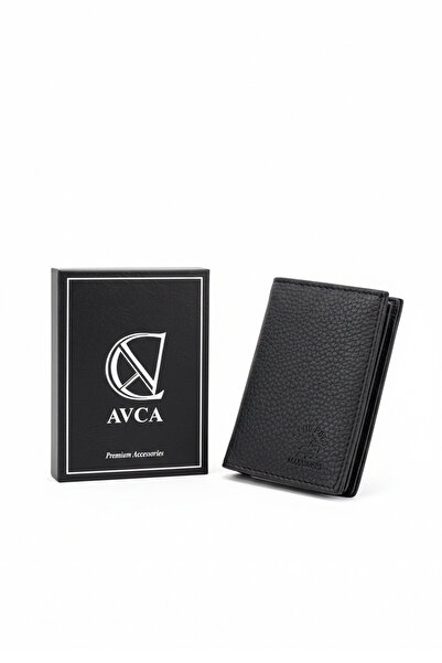 Av A Dos Black Men's Wallet Slim Multi-Compartment