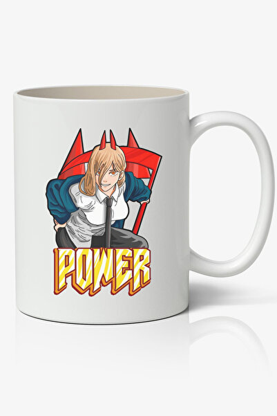 Toyaso Chainsaw Man Power Themed White Mug Cup Gift for a Friend or Lover