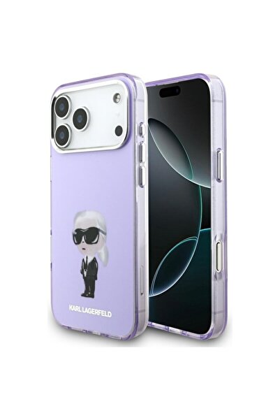 Karl Lagerfeld IML Aquarelle MagSafe Case for iPhone 17 Pro Max, purple (Karl & Choupette)