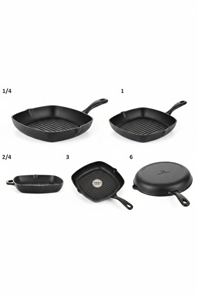Madame Coco Titanium Professional Grill Pan-Black-28 cm