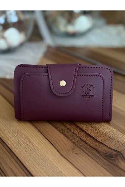ALTUNAY Kadın Mor Çok Bölmeli Orta Boy Yumuşak Cüzdan