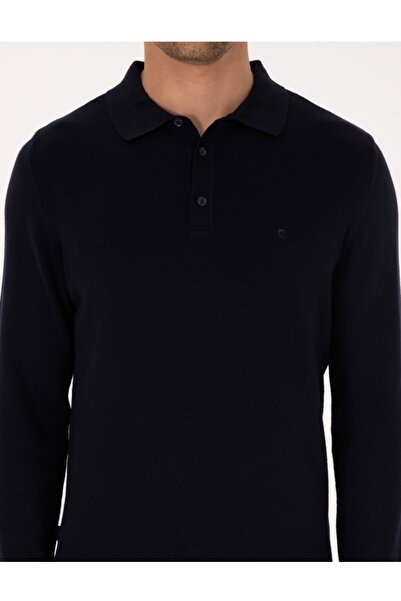 Pierre Cardin Polo Collar Slim Fit Basic Knit Sweater