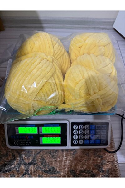 SÜSLÜTASARIM Himalaya kalın kadife ip (438 gram) sarı