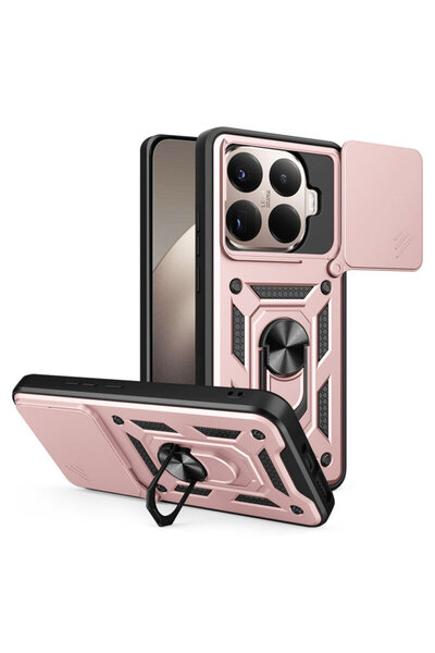 Techsuit Xiaomi 15T Pro case with camera protection CamShield Series, pink