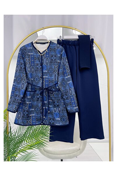 YEDİLALE Ethnic Pattern Jacket Pants Dual Set [Includes Tunic, Belt and Pants]