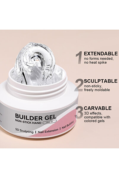 Born Pretty 5D Sculpting Hamur Jel Non Sticky Nail Art Ele Yapışmayan Jel 60g