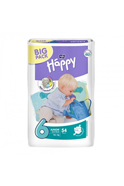 Happy Scutece Nr 6 Junior Extra 54 buc/pachet + Servetele Economice Babyfin 72Buc/Pachet