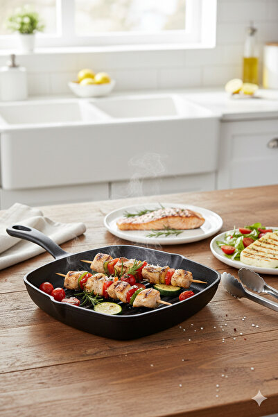 Madame Coco Titanium Professional Grill Pan-Black-28 cm