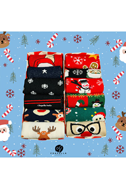 ChapellaSocks 12li Set Renkli Düz Tenis Çorap- %100 Pamuk Ve Rahat!